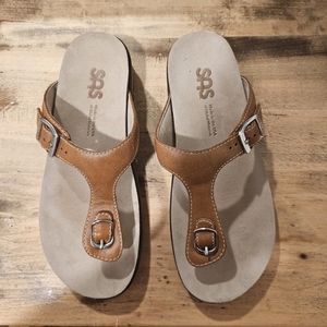 SAS Brown Leather Sandals